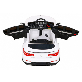 Mercedes Benz GLC63S dla dzieci, Biały SUV + Pilot + Napęd 4x4